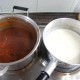 Lasagne al forno die Bolognese Sauce und die Bechamel Sauce