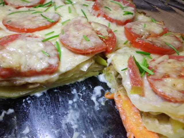 Gemüse Lasagne mit Wintergemüse backen auch für Vegetarier geeignet